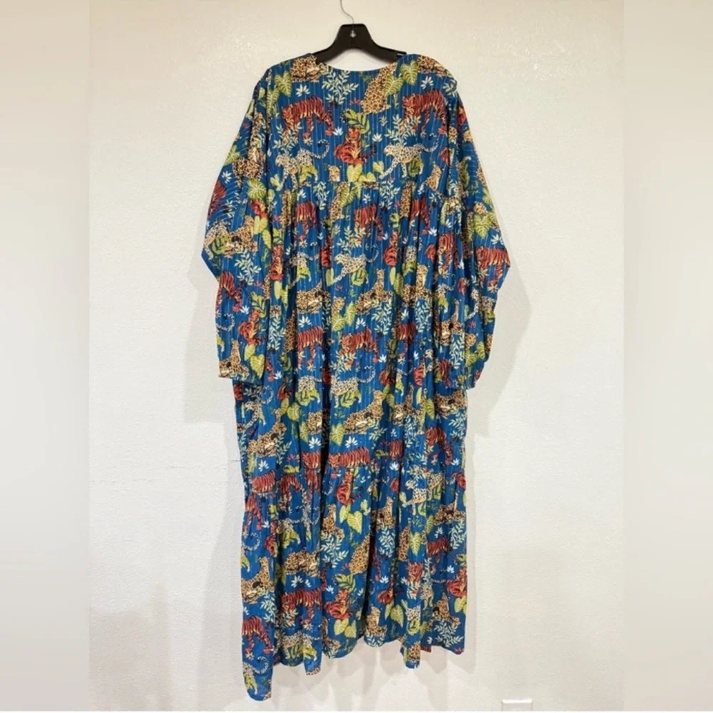 NWT Printfresh Day Tripper Feline Fatale Long Sleeve Maxi Dress Women’s Size 3X - Picture 5 of 6